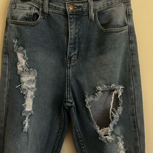 Vibe & Rant Brand Distressed Skinny Jeans